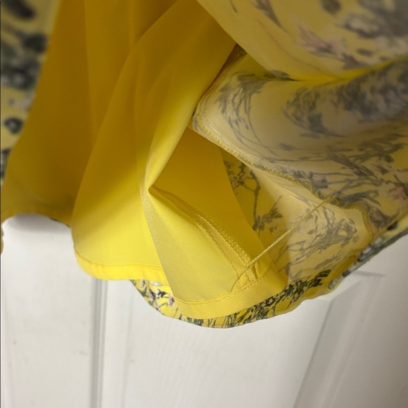 Alex Marie yellow floral midi sun dress size 4 Cotton Stretch cottage delicate - Picture 9 of 11